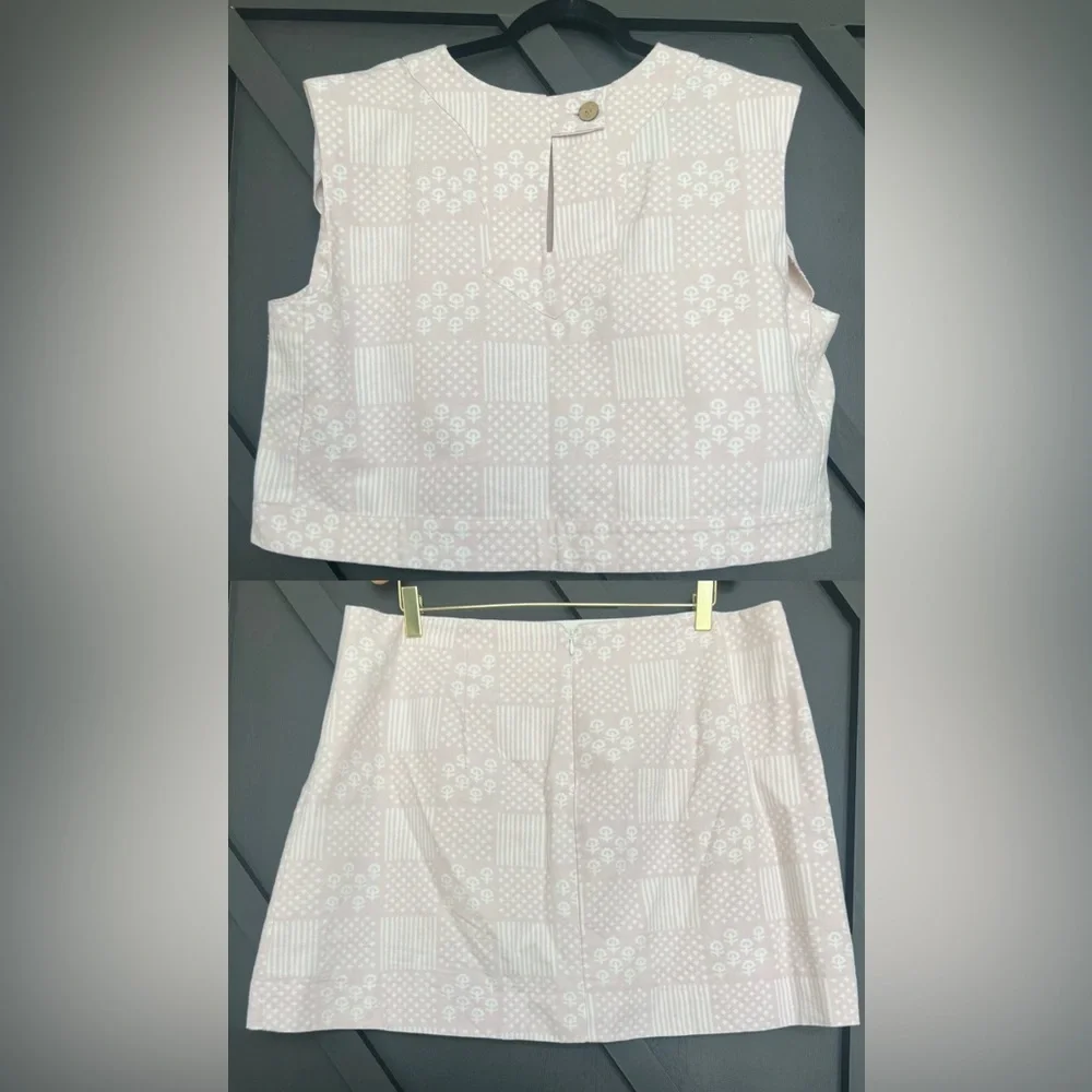 Julia Amory Top and Skirt Set in Patchwork Ballet Pink, Size XL - Picture 3 of 9